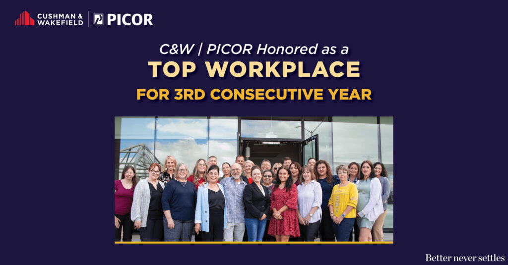 C&W | PICOR Honored as a Top Workplace for 3rd Consecutive Year